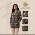 Andes Llama Heritage Shawl Cardigan – Stone Gray