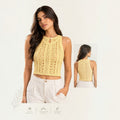 Golden Sun Crochet Top